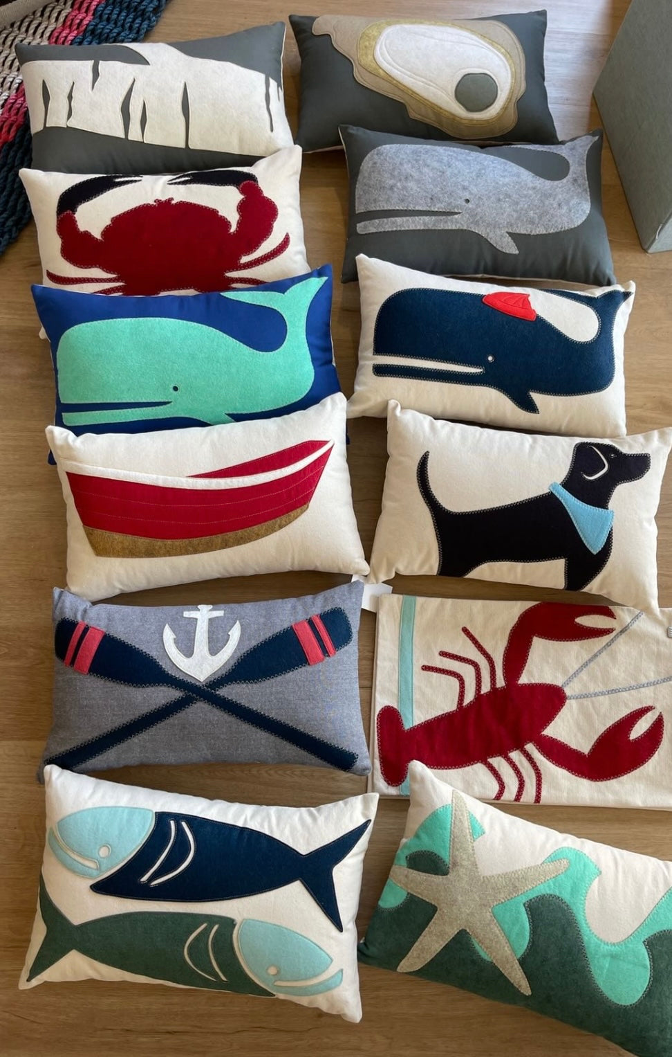 Salty Cottage custom pillows