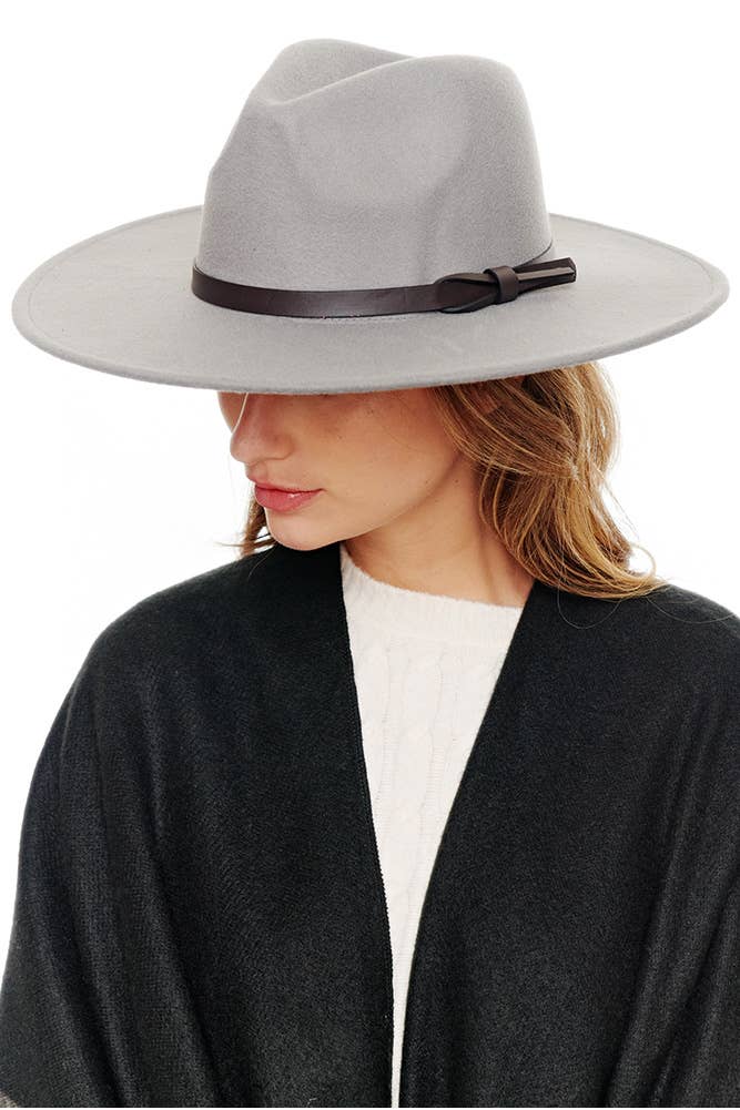 Felt Wide Brim Fedora Hat: