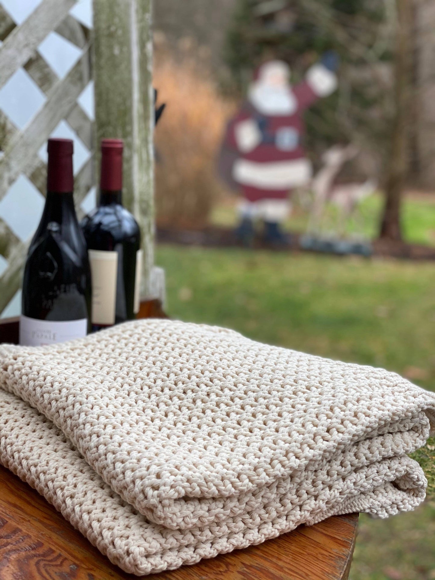 Natural color throw 50X60