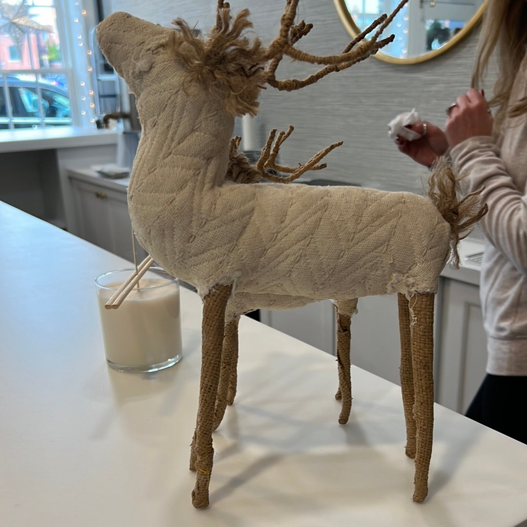 Large cotton reindeer