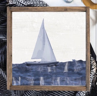 Handmade sailboat tray