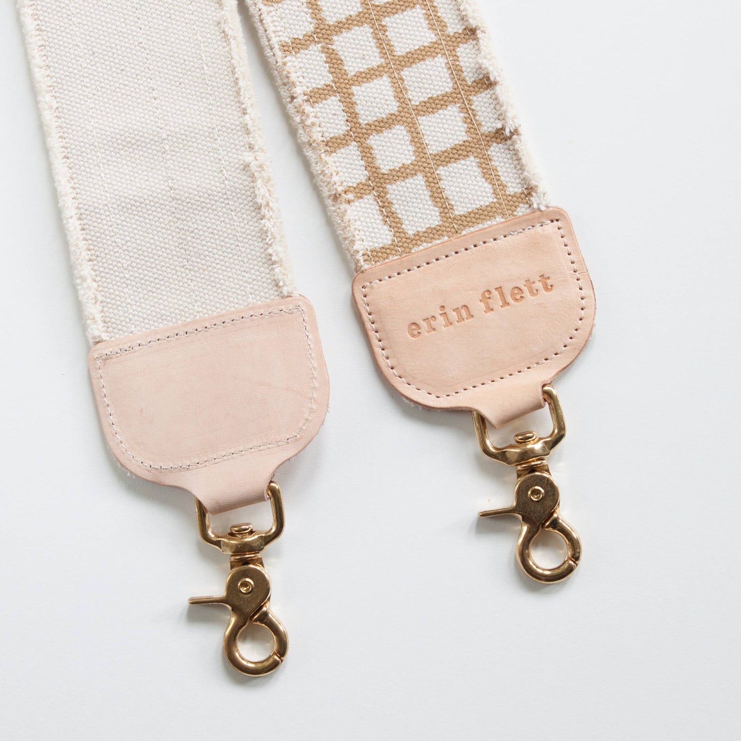 Sand Plaid Bag Strap