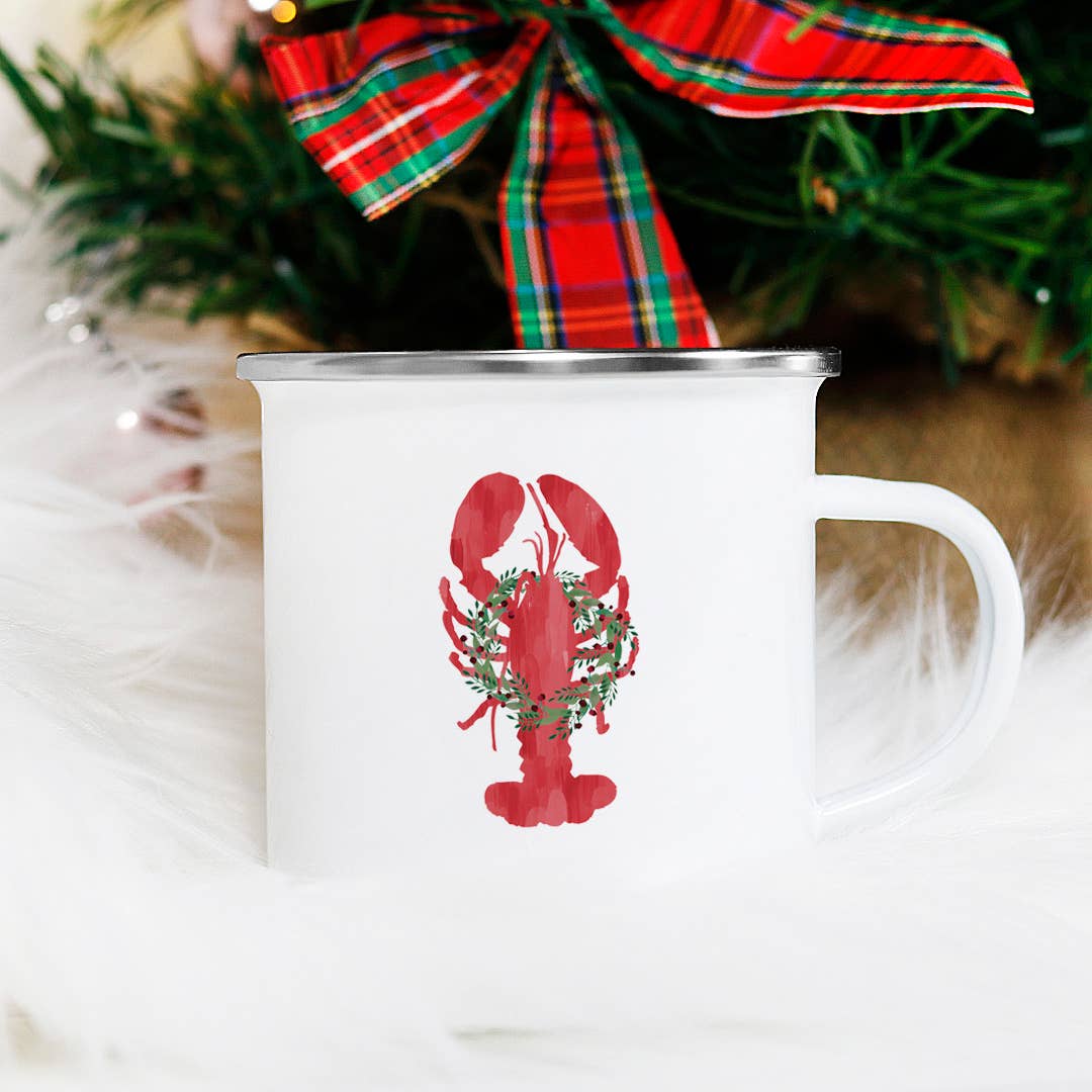 Maine Holiday Lobster Camp Mug | Camp Coffee Mug