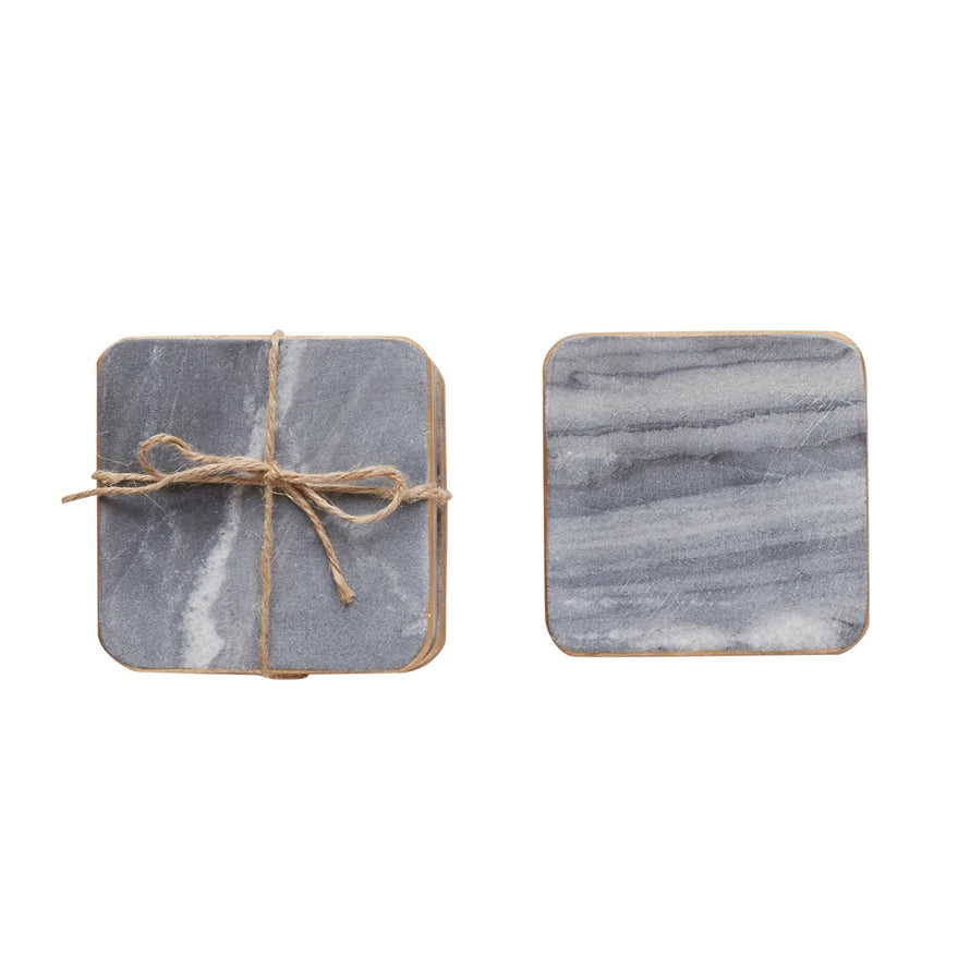 Marble Coasters set of 4