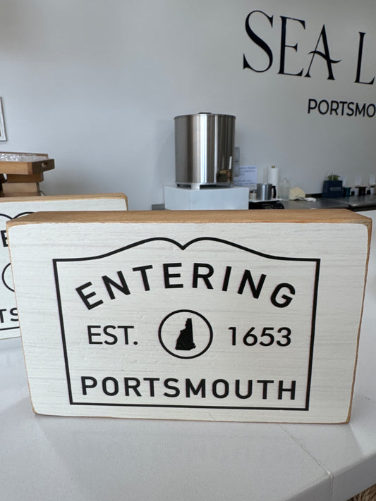 Entering Portsmouth￼Wooden Block