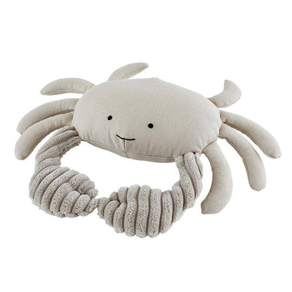 Linen Beach Crinkle Toy - Crab: 10" H