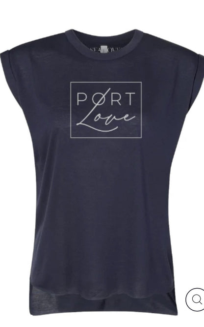 Navy & Olive Green Port Love Tee