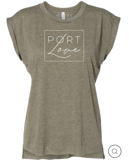 Navy & Olive Green Port Love Tee