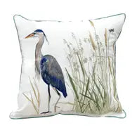 Great Blue Heron Facing Left Indoor/Outdoor Pillow