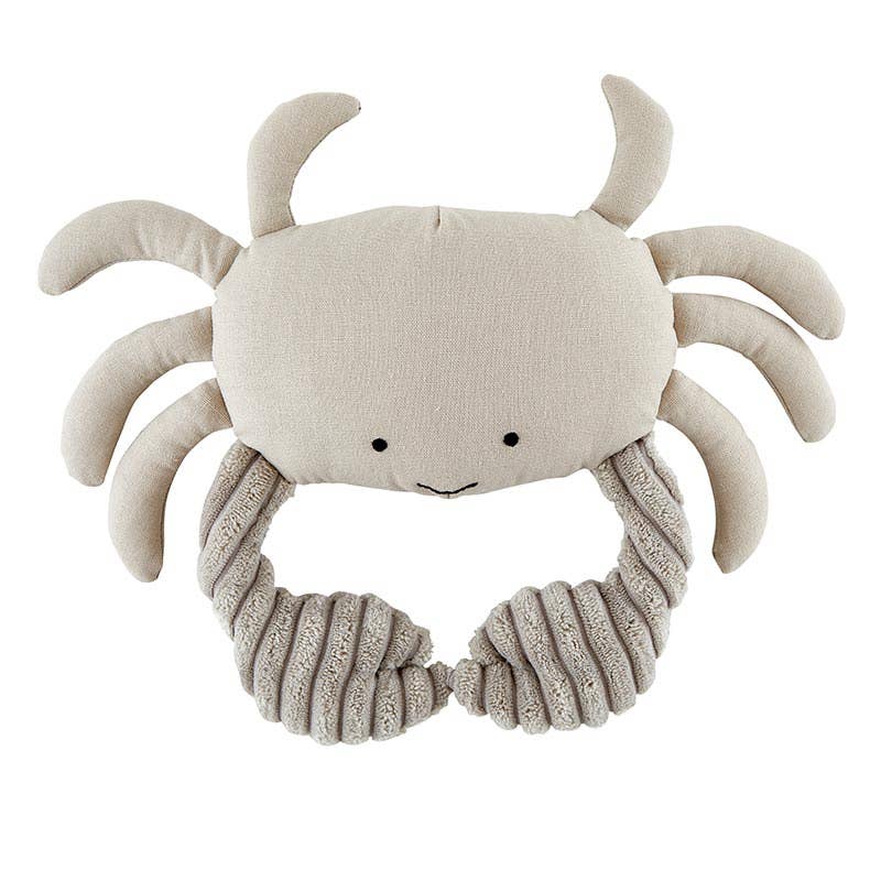 Linen Beach Crinkle Toy - Crab: 10" H