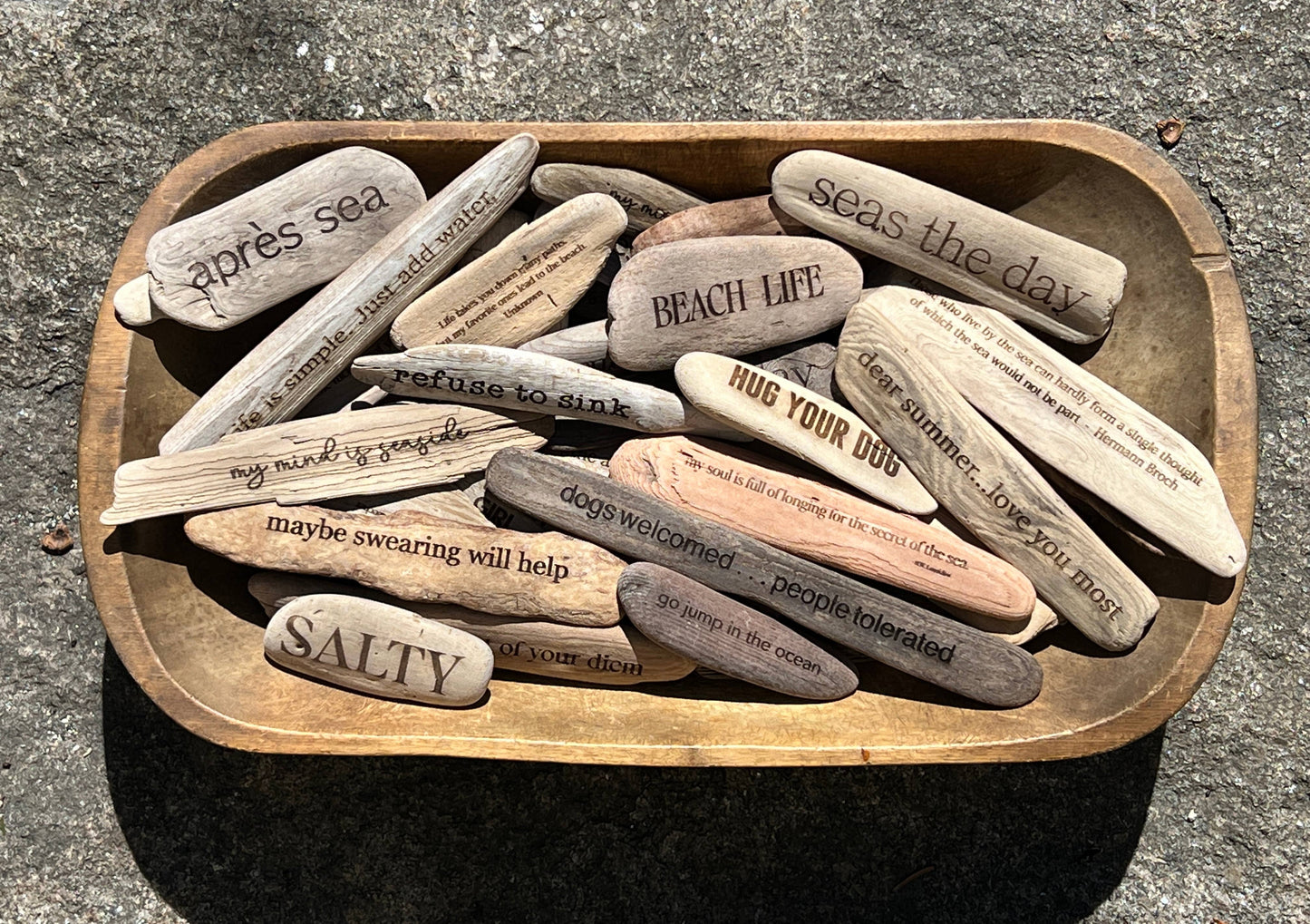 Engraved large Driftwood