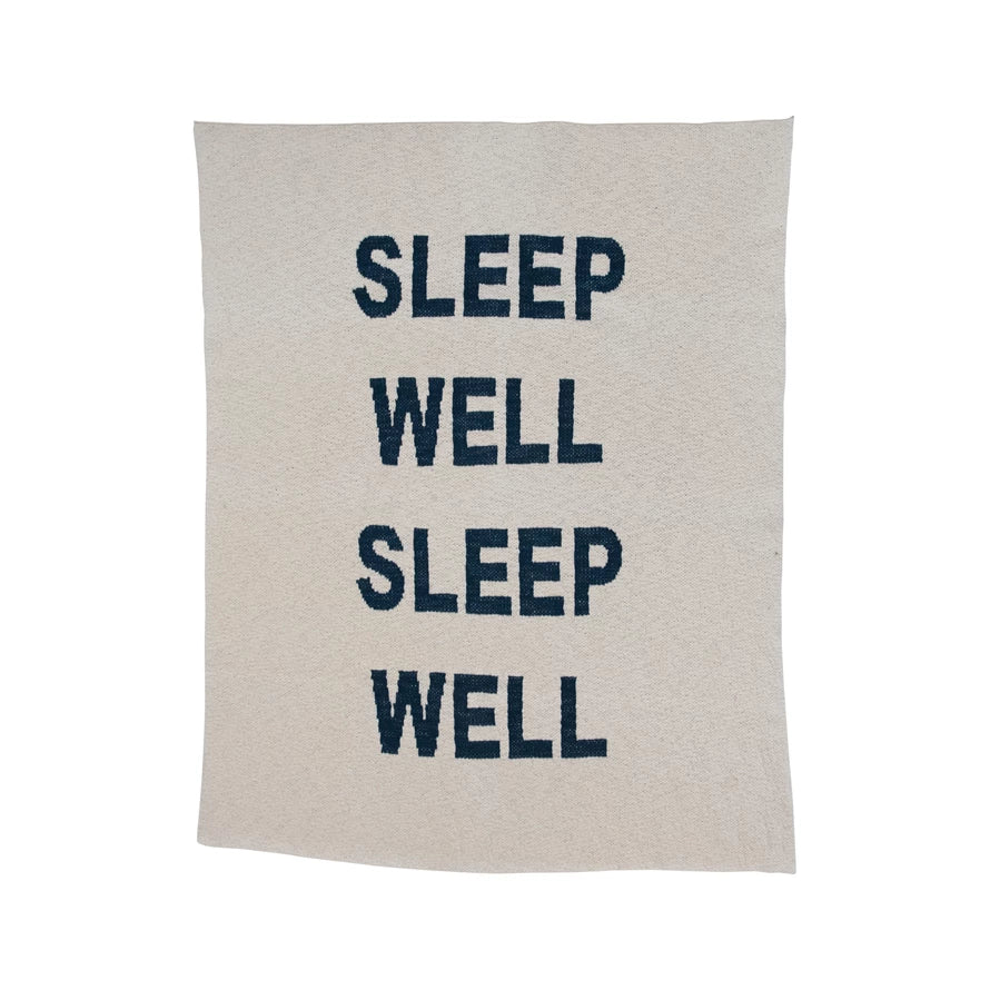 Cotton knit sleep well blanket 40 x 32