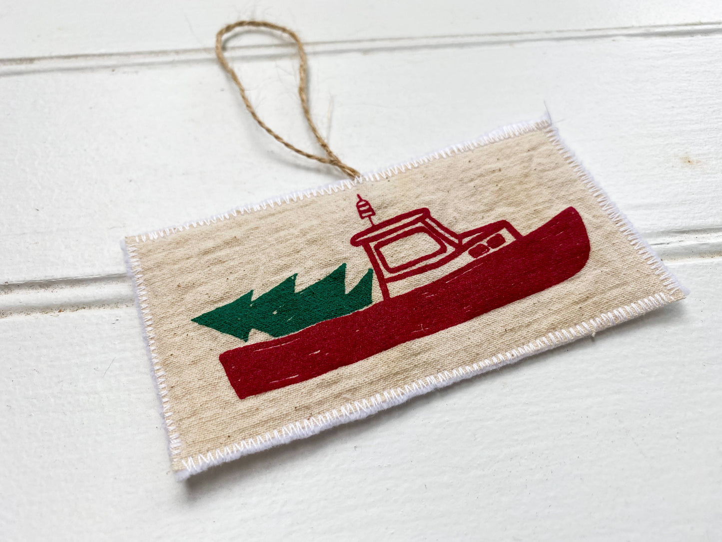 Lobster Boat Christmas Ornament